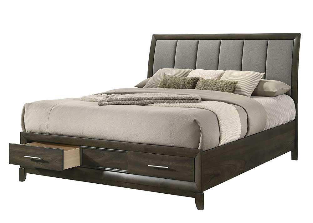 Linden Gray Storage Full Bed