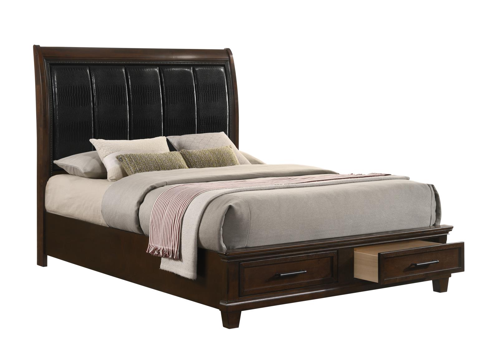 Bradford Brown King Bed, Dresser, Mirror, Chest & Nightstand — view 2