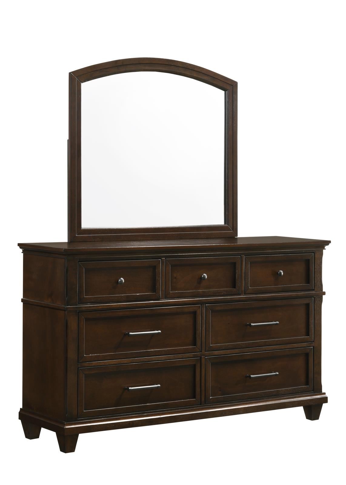 Bradford Brown King Bed, Dresser, Mirror, Chest & Nightstand — view 4
