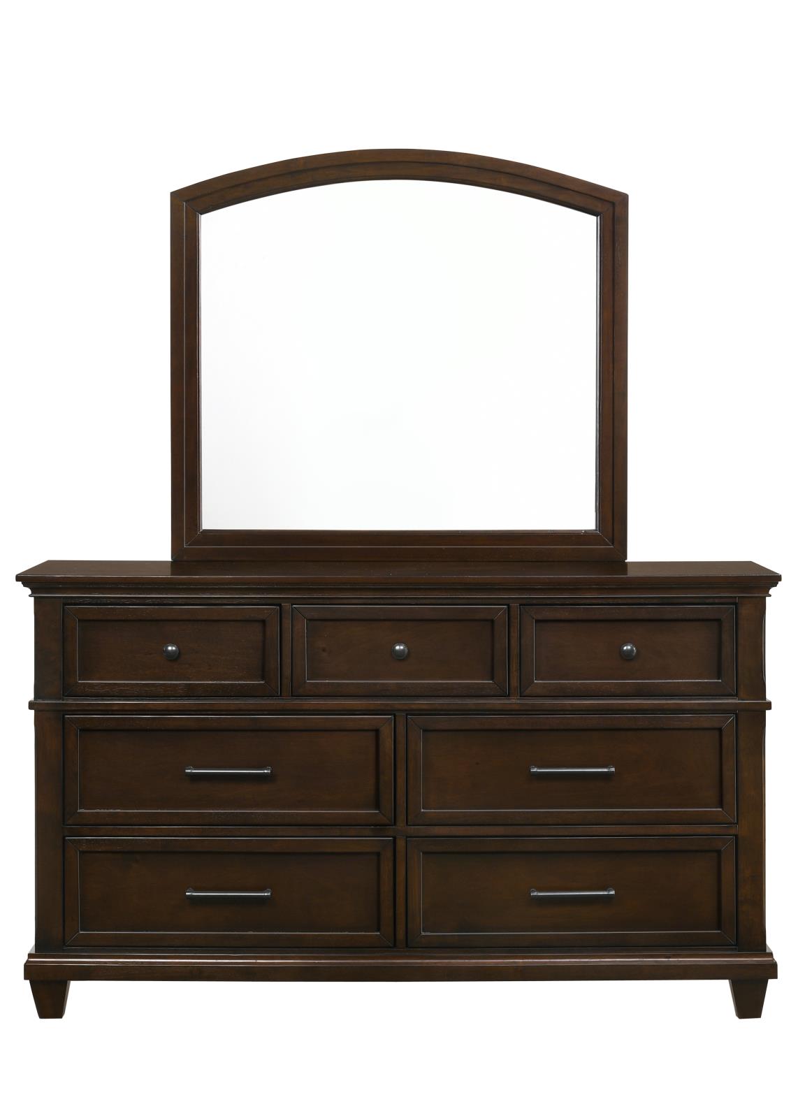 Bradford Brown King Bed, Dresser, Mirror, Chest & Nightstand — view 9
