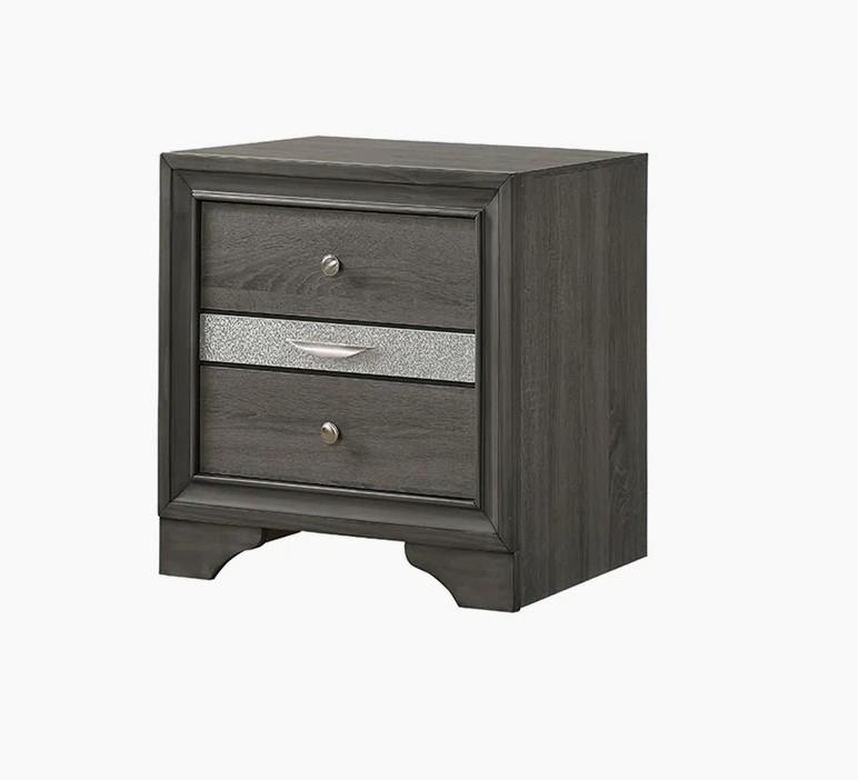 Berea Gray 2-Drawer Nightstand