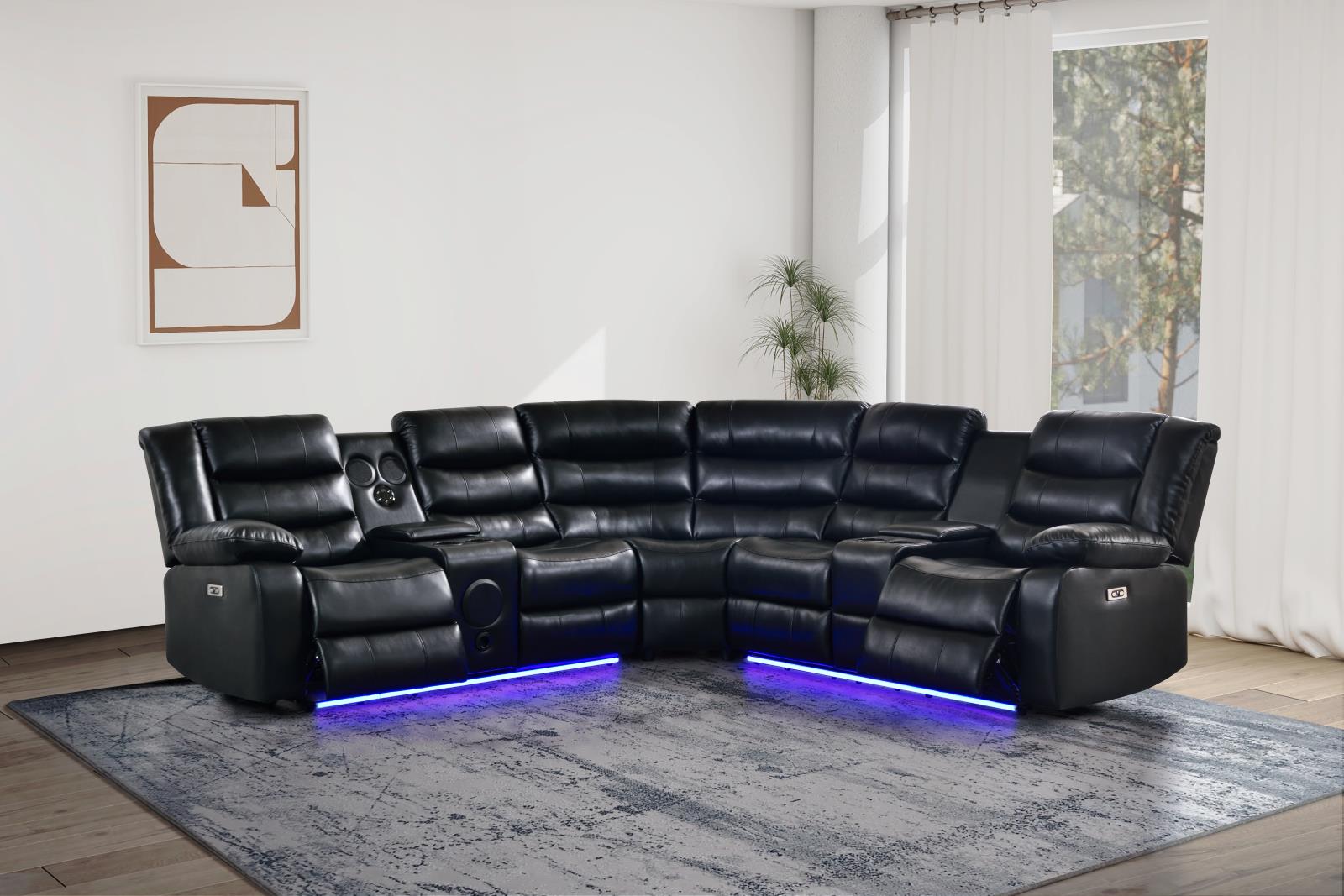 Jovi Black Sectional — view 2