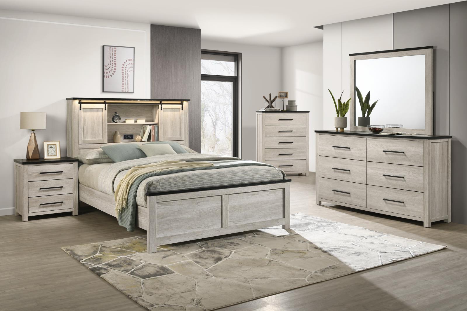 Indigo Beige Mirror