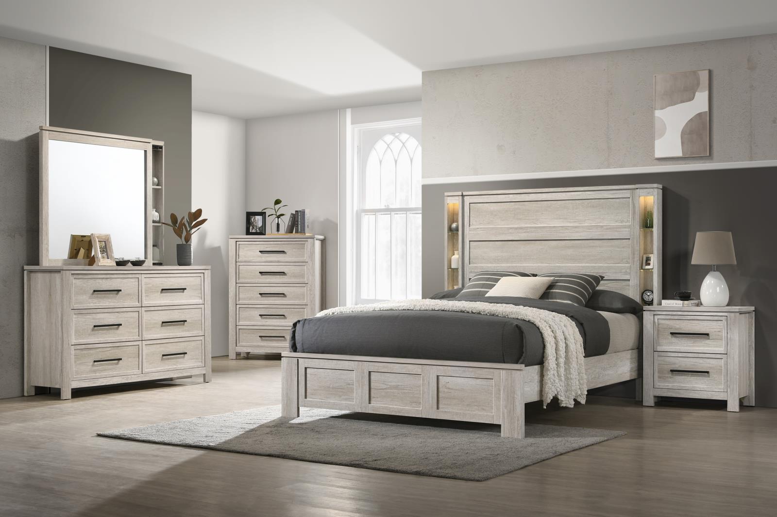 Ella Beige 5-Drawer Chest — view 2