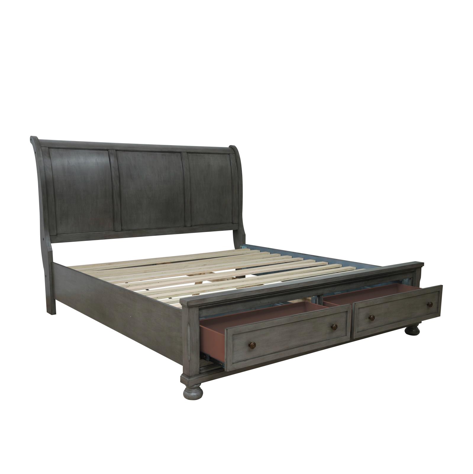 Eliana Gray Sleigh Storage Queen Bed