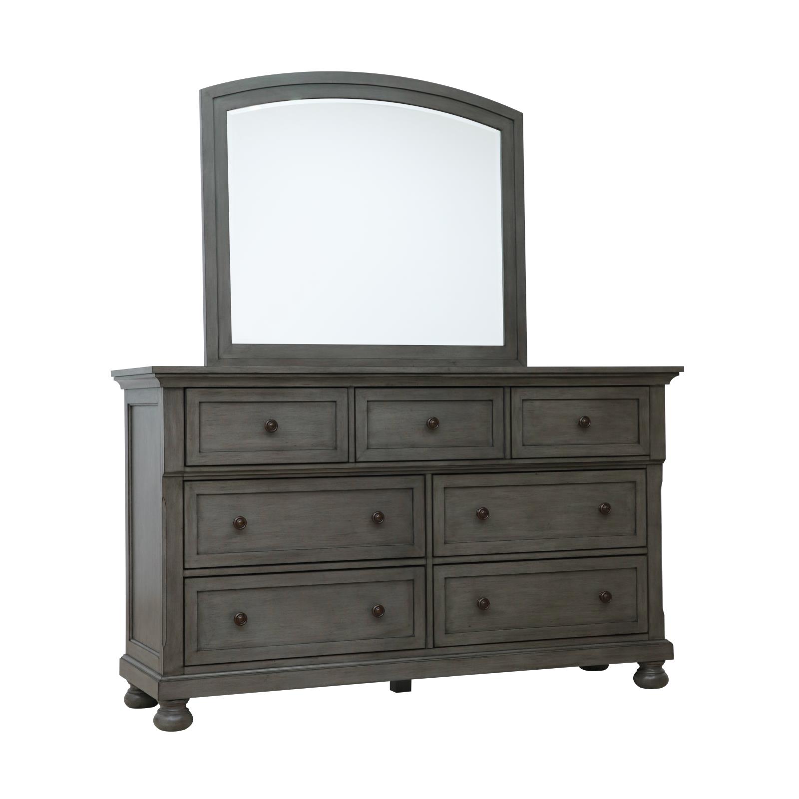 Eliana Gray Queen Bed, Dresser, Mirror, Chest & Nightstand — view 4