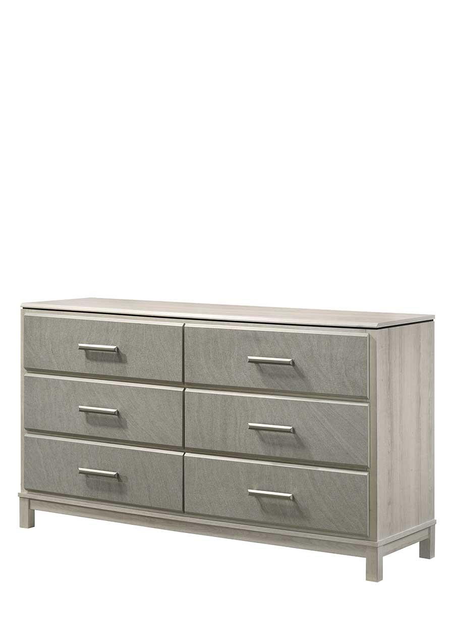 Roswell Beige King Bed, Dresser, Mirror & Nightstand — view 4