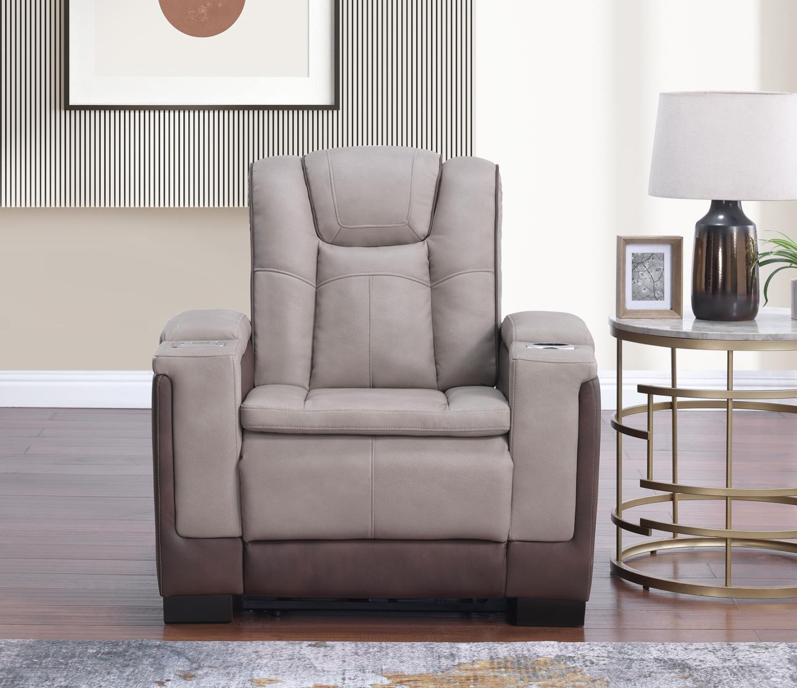 Molly Brown- Beige with: Pwr Recliner