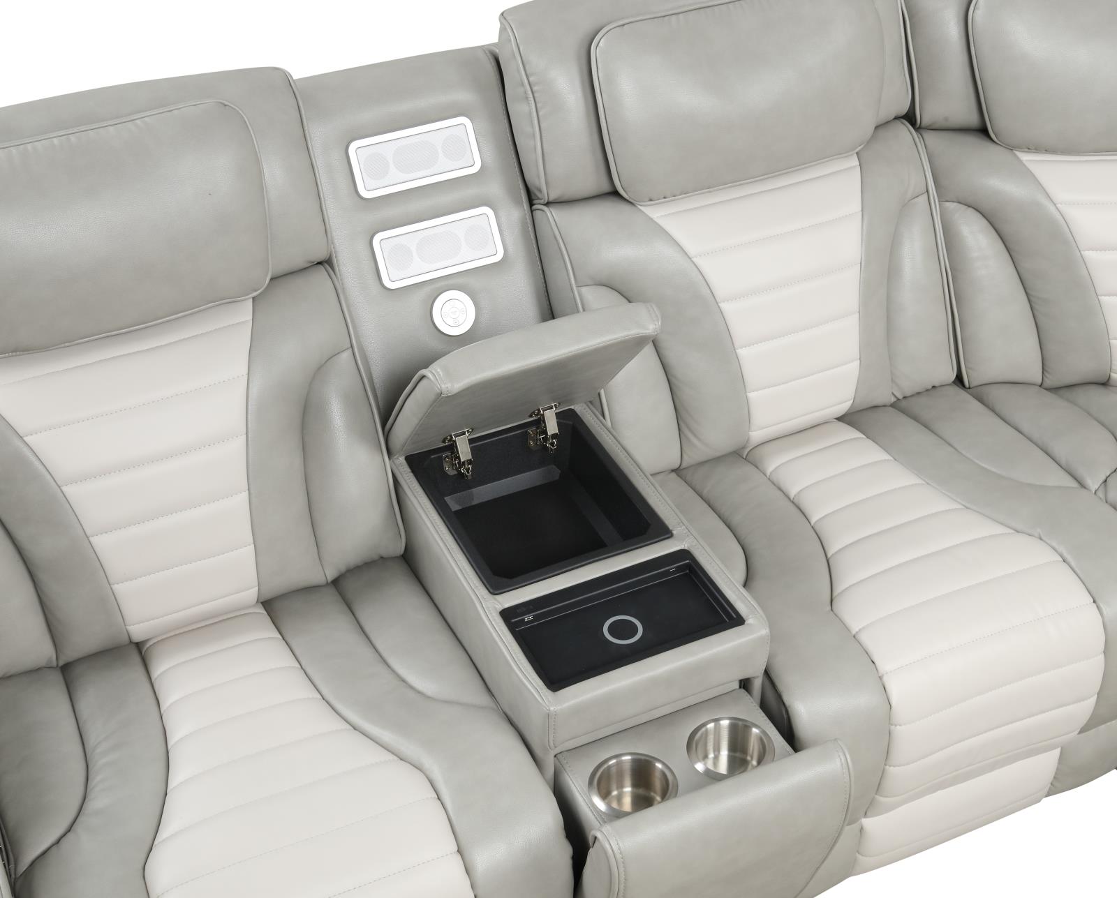 Atlas Gray & Ice 3-Piece Power Recliner Sectional with Power Headrest — view 5