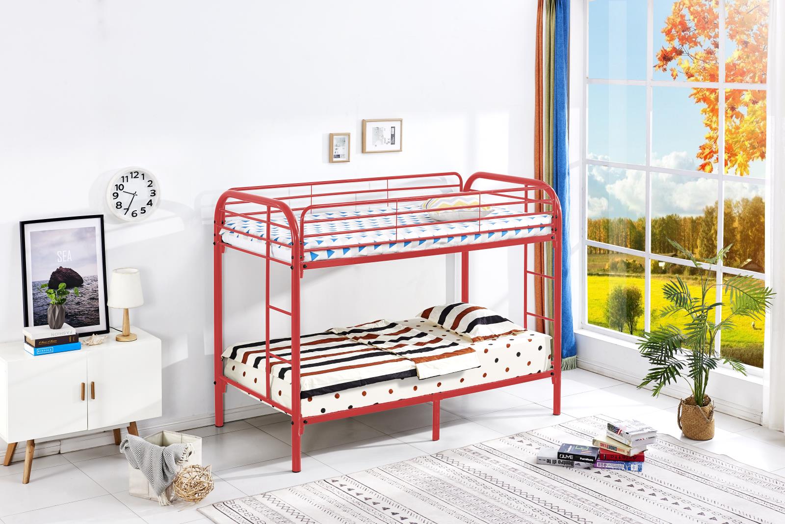 Bradford Red Twin/Twin Metal Bunkbed