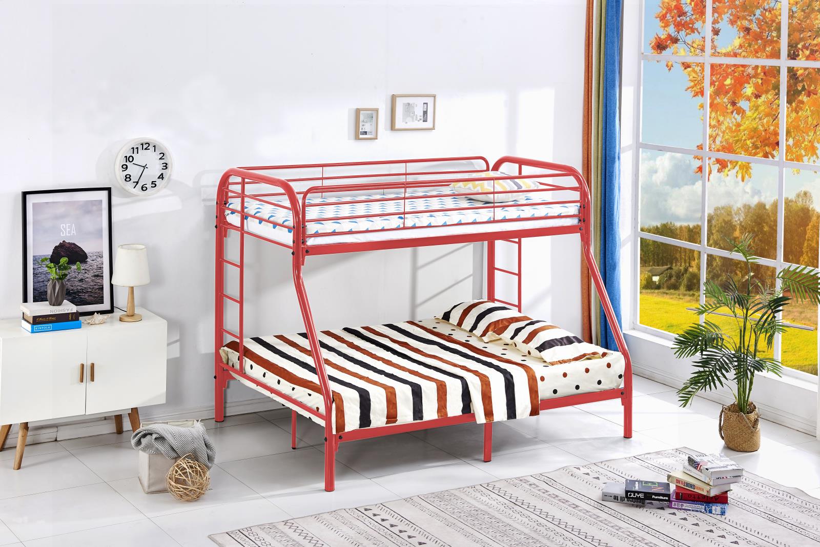 Bradford Red Twin/Full Metal Bunkbed