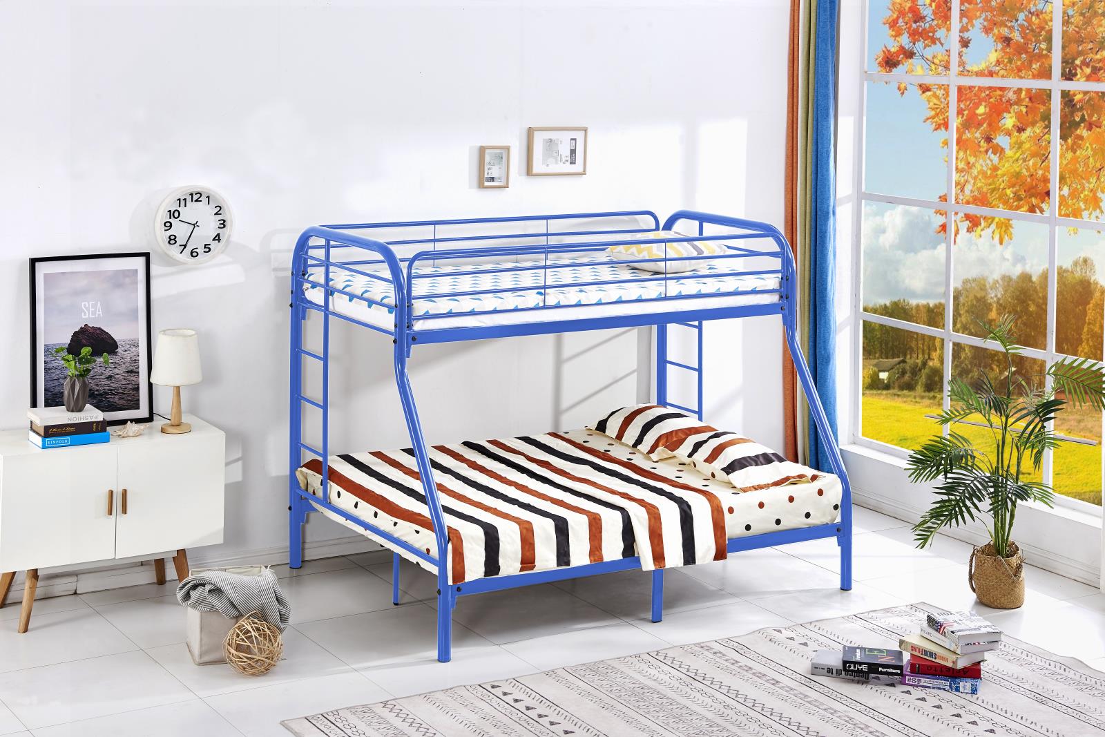 Bradford Blue Twin/Full Metal Bunkbed