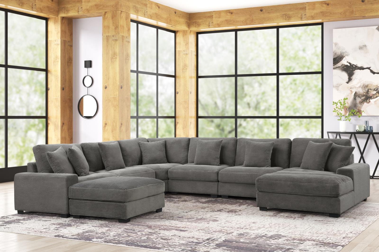 Carla Gray Ottoman