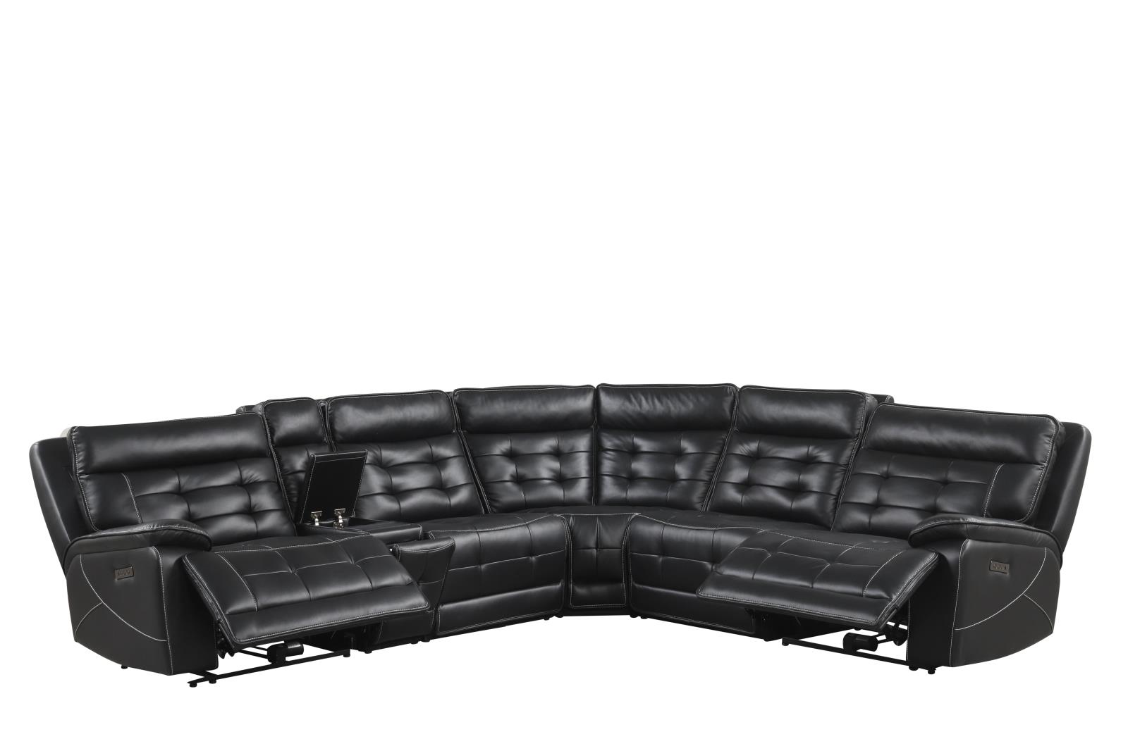Orion Black Power Sectional — view 2