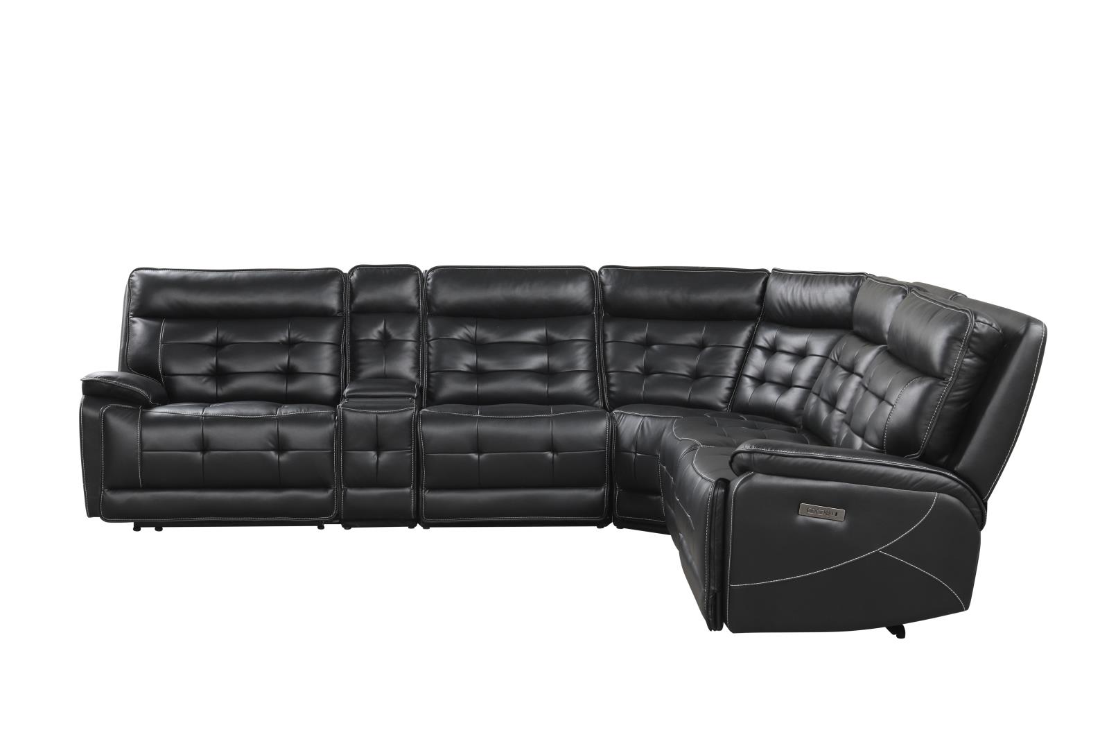Orion Black Power Sectional — view 3