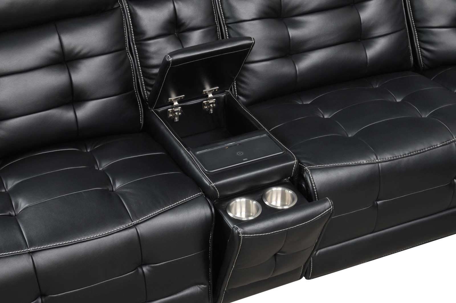 Orion Black Power Sectional — view 6