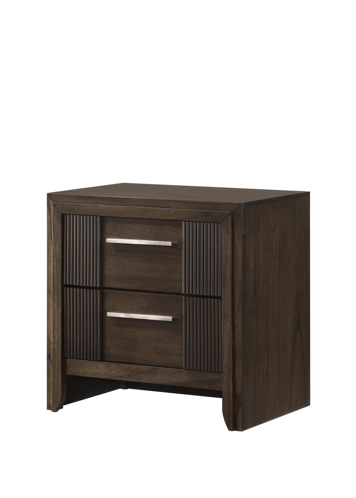 Branx Brown 2-Drawer Nightstand