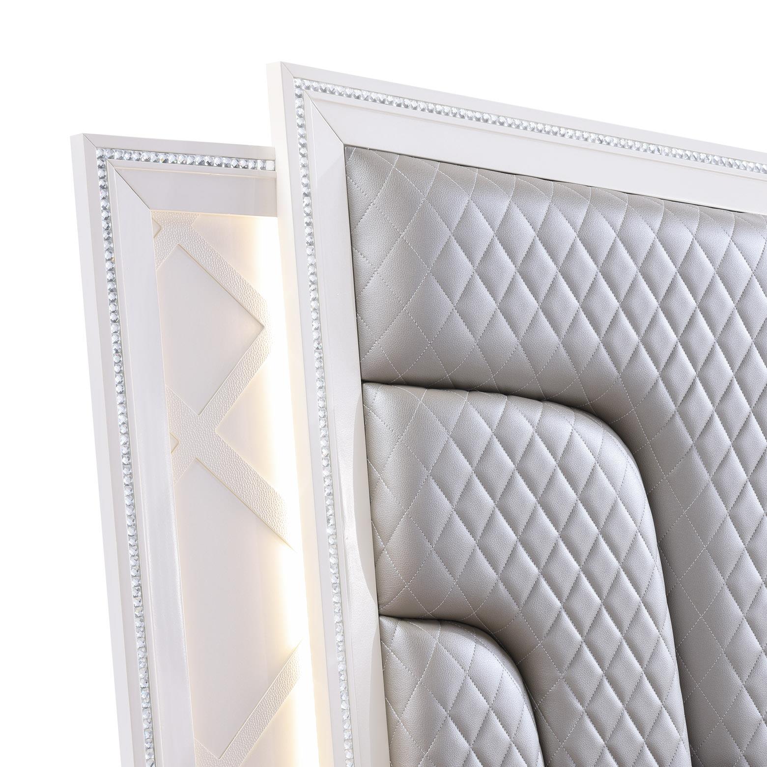 Wallace Cream Queen Bed, Dresser, Mirror & Nightstand — view 9