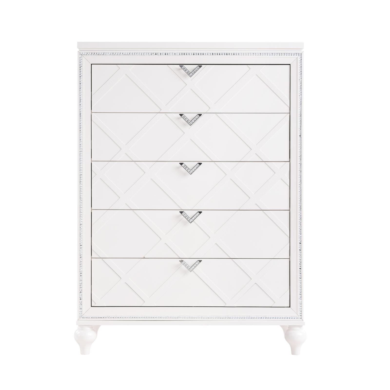 Wallace Cream Queen Bed, Dresser, Mirror, Chest & Nightstand — view 4