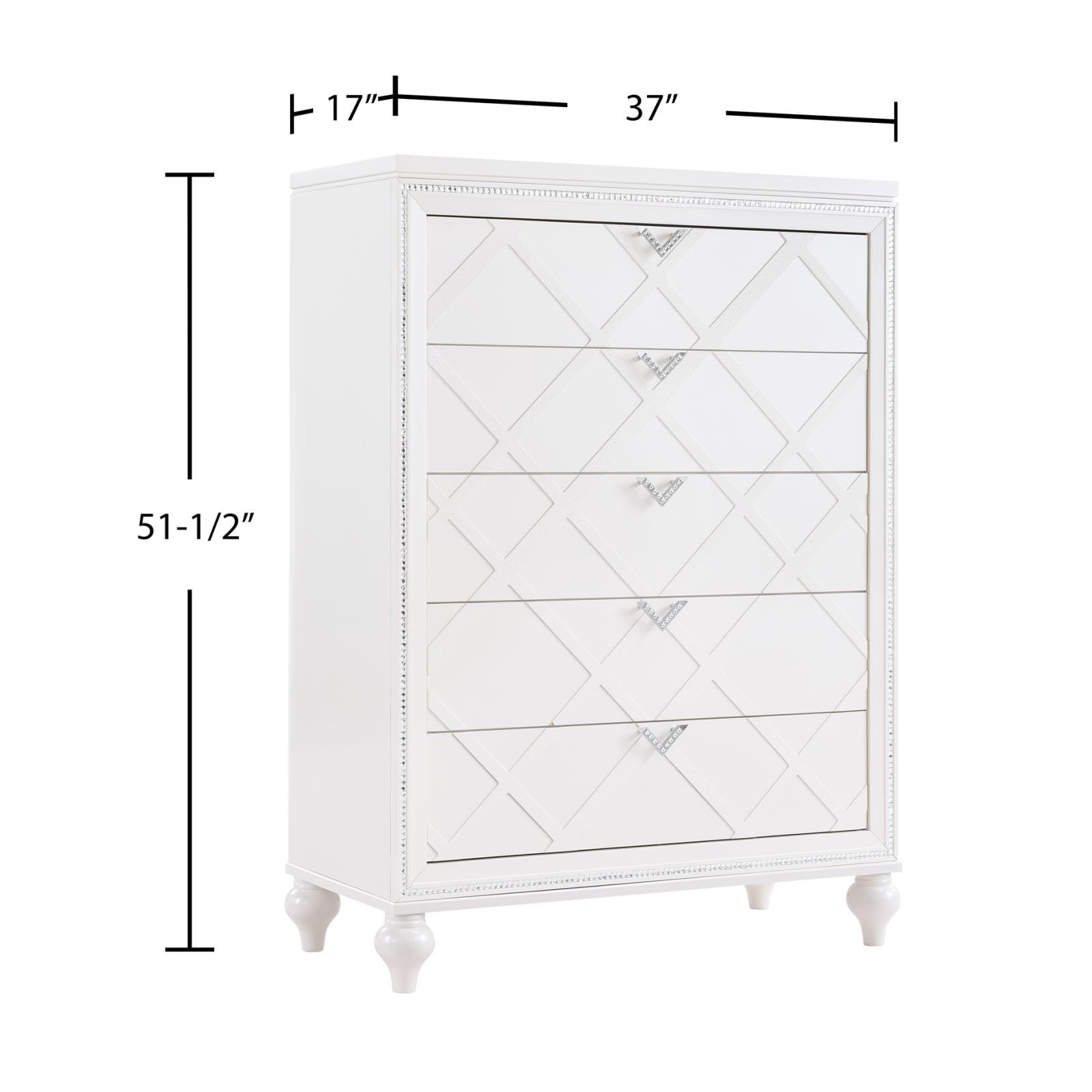 Wallace Cream Queen Bed, Dresser, Mirror, Chest & Nightstand — view 8