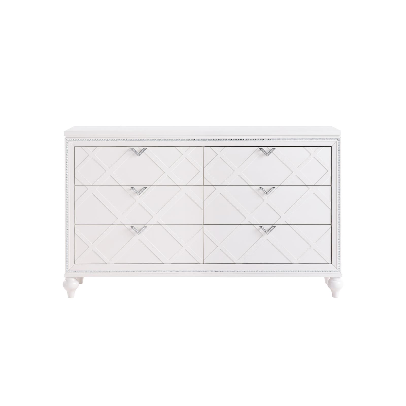 Wallace Cream Queen Bed, Dresser, Mirror & Nightstand — view 3