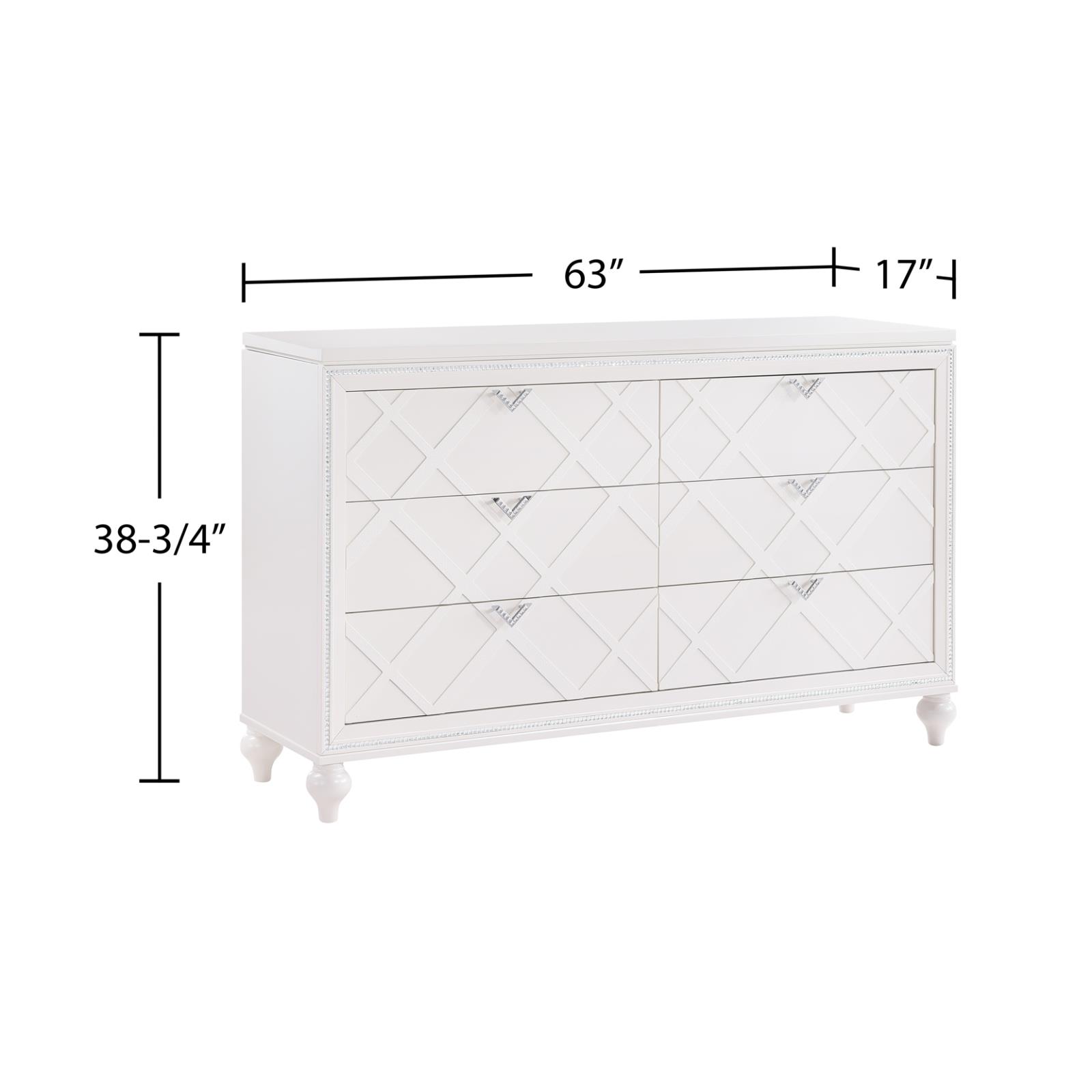 Wallace Cream Queen Bed, Dresser, Mirror & Nightstand — view 6