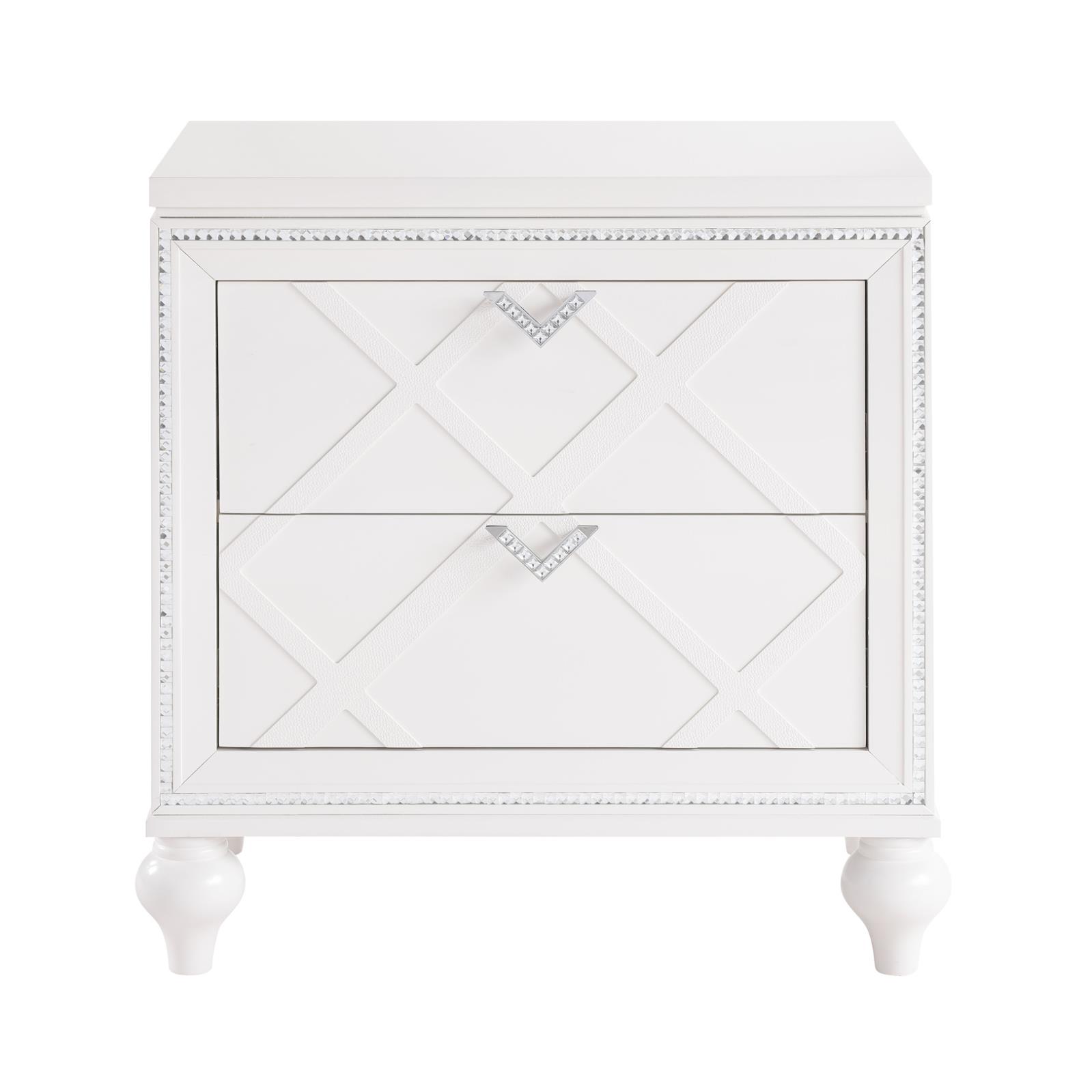 Wallace Cream Queen Bed, Dresser, Mirror & Nightstand — view 4