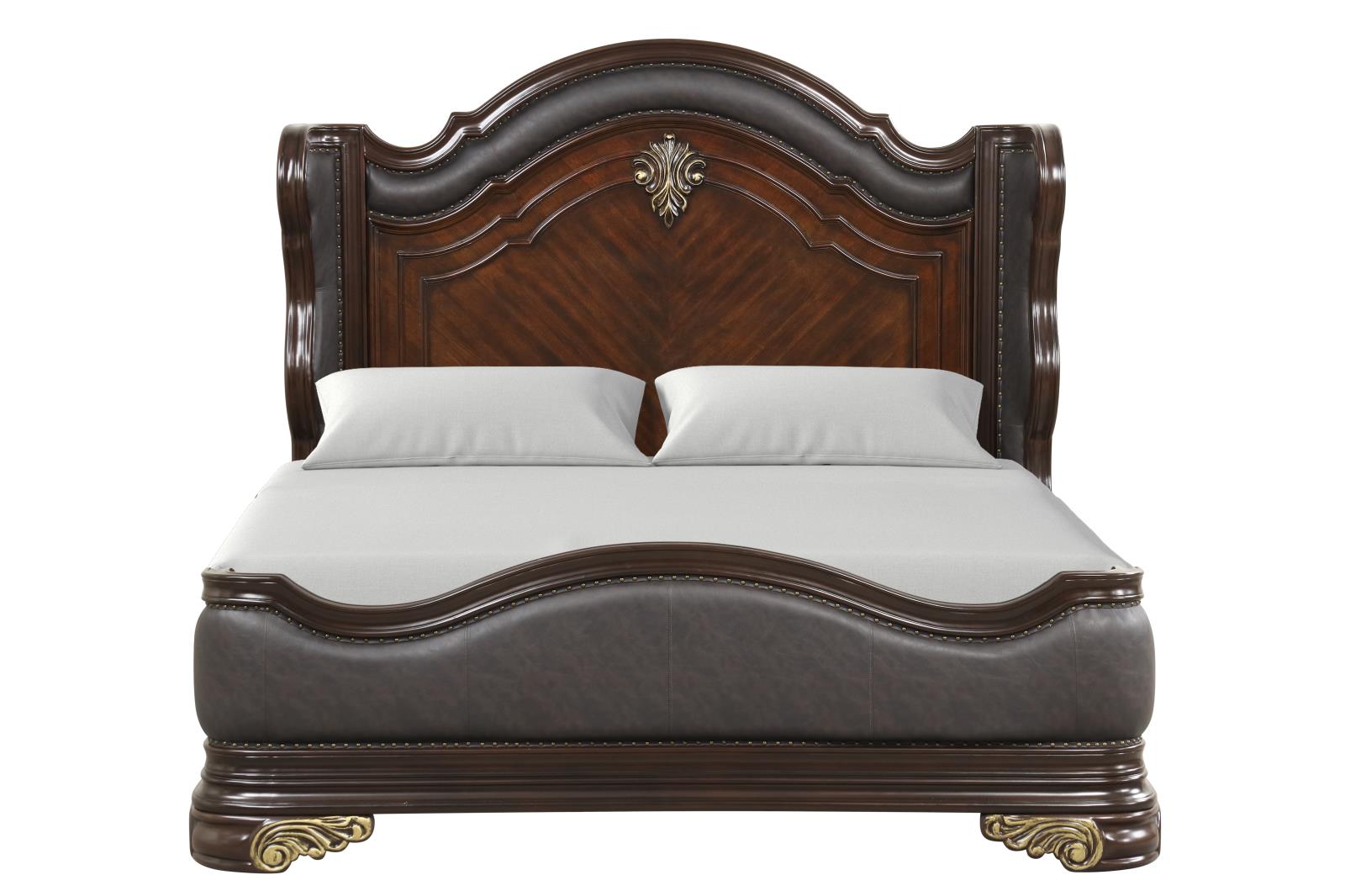 Brooks Brown King Bed, Dresser, Mirror & Nightstand — view 2