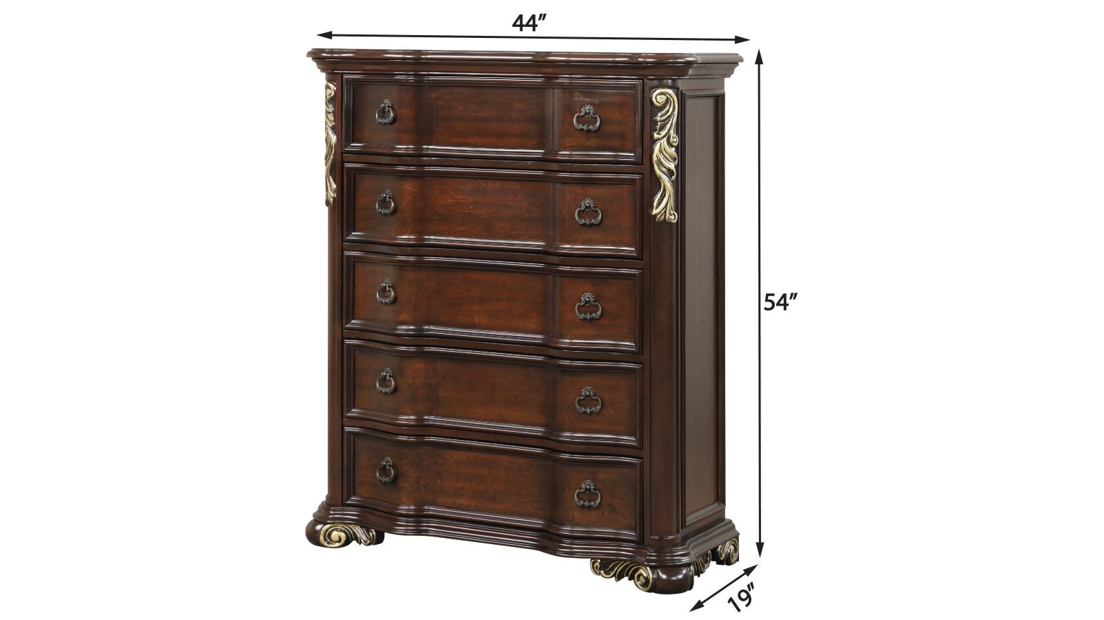 Brooks Brown Queen Bed, Dresser, Mirror, Chest & Nightstand — view 9