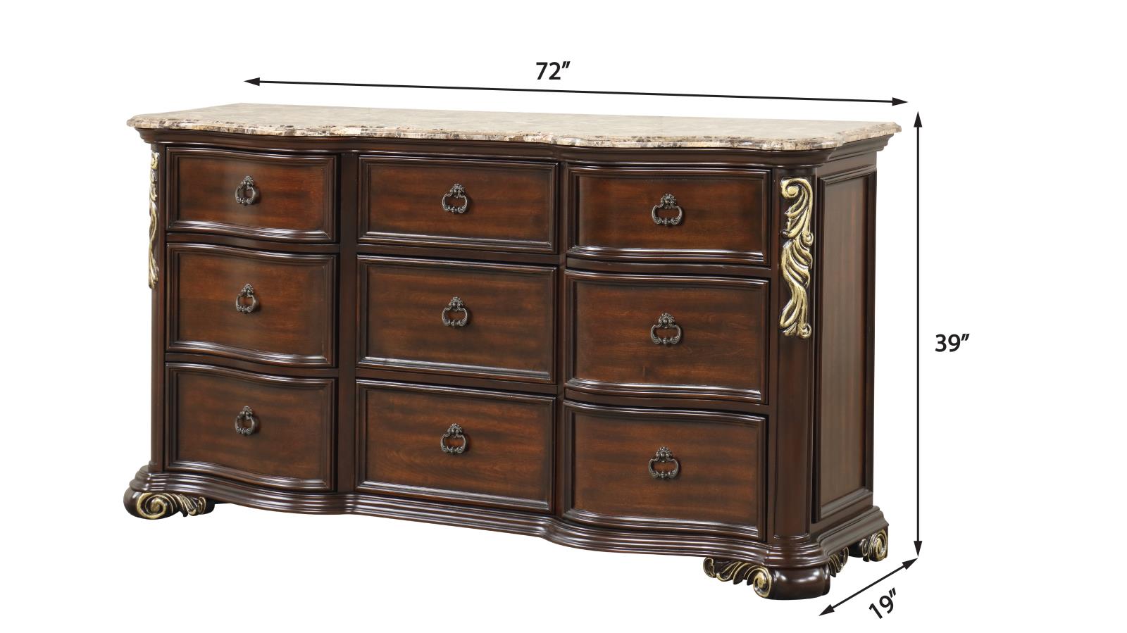 Brooks Brown King Bed, Dresser, Mirror & Nightstand — view 7