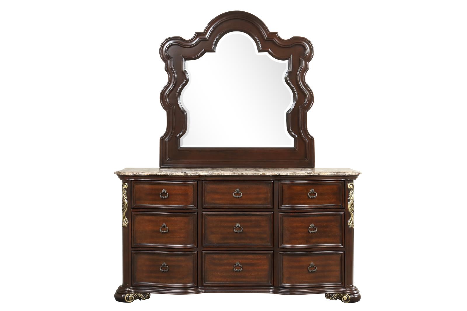 Brooks Brown King Bed, Dresser, Mirror & Nightstand — view 5