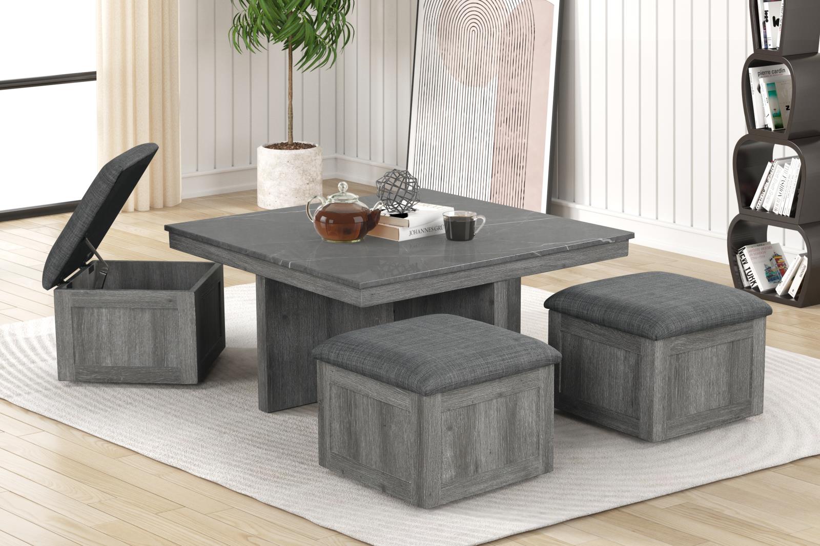 Reef Gray 5-Piece Coffee Table Set — view 2