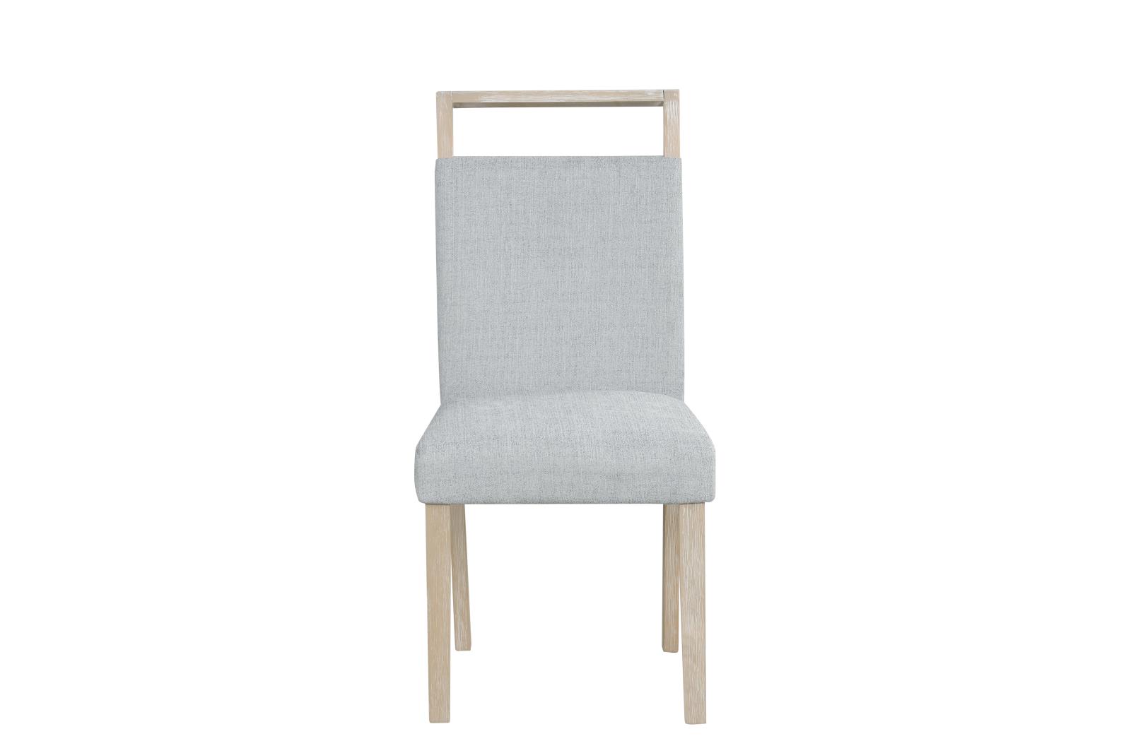 Skyla Gray Upholstered Dining Chair with Padded Seat and Back