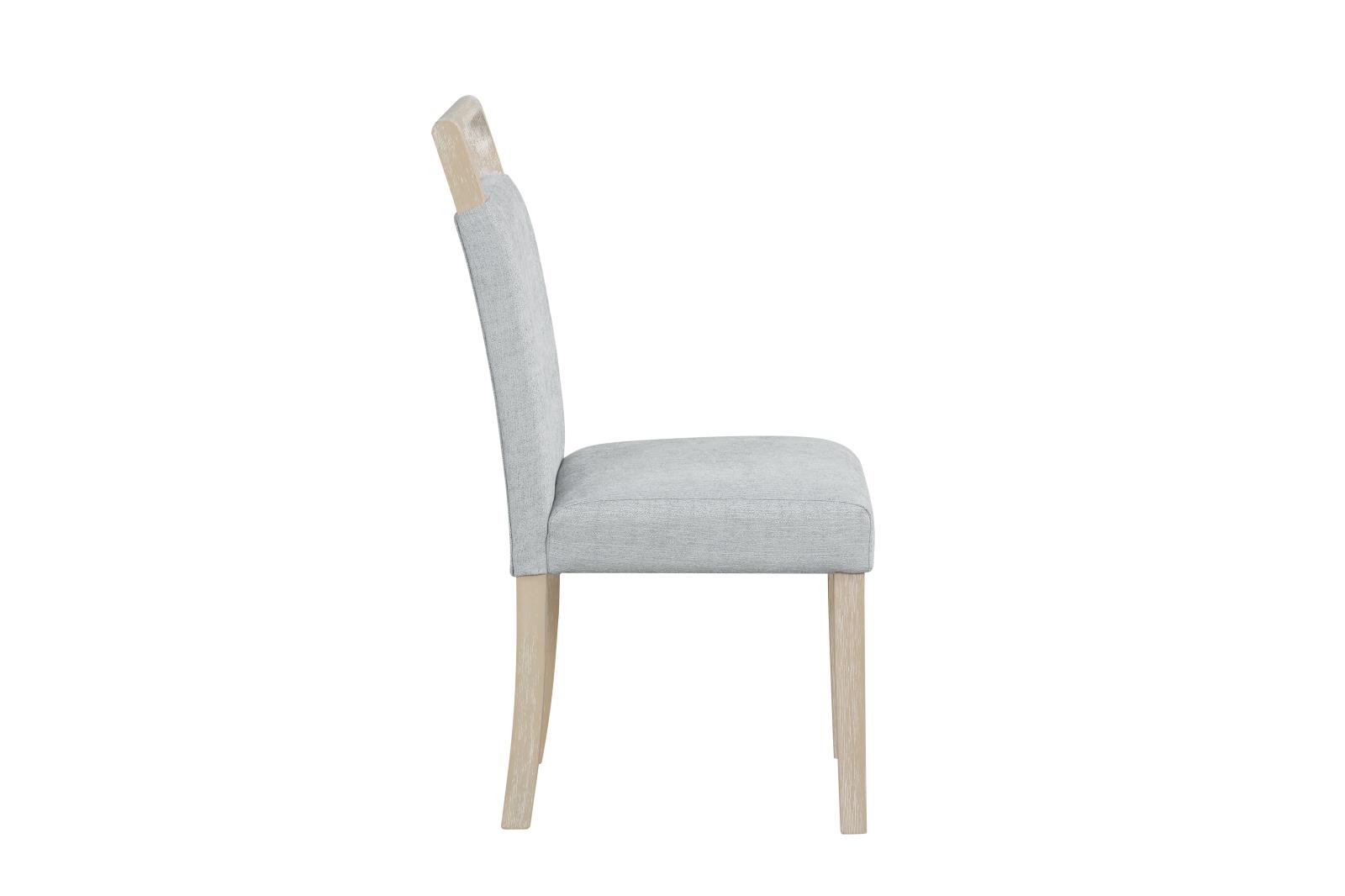 Skyla Gray Upholstered Dining Chair with Padded Seat and Back — view 4
