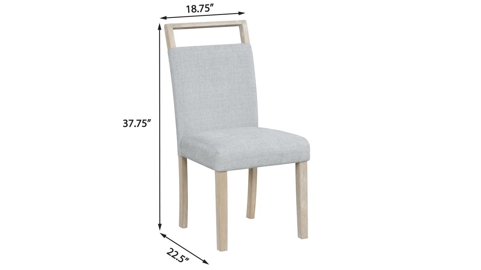 Skyla Gray Upholstered Dining Chair with Padded Seat and Back — view 5