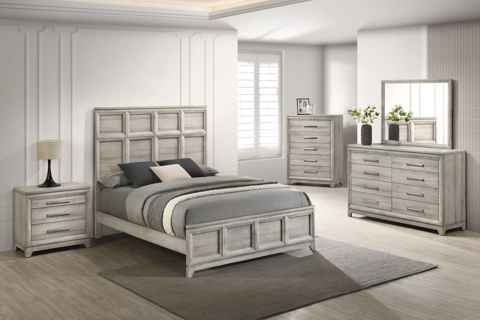 Azteria Gray 5-Drawer Chest — view 2