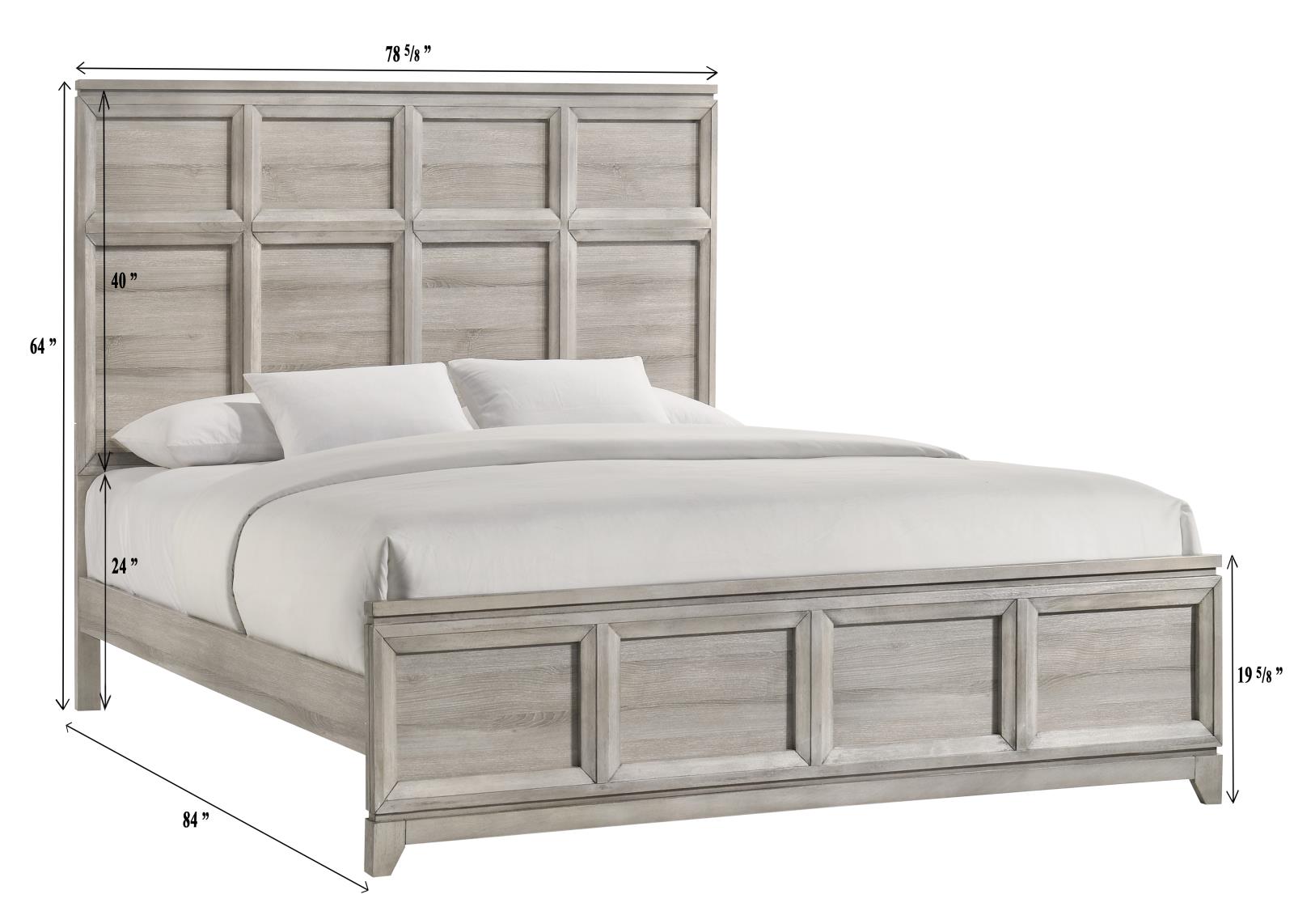 Azteria Gray King Bed, Dresser & Mirror — view 2