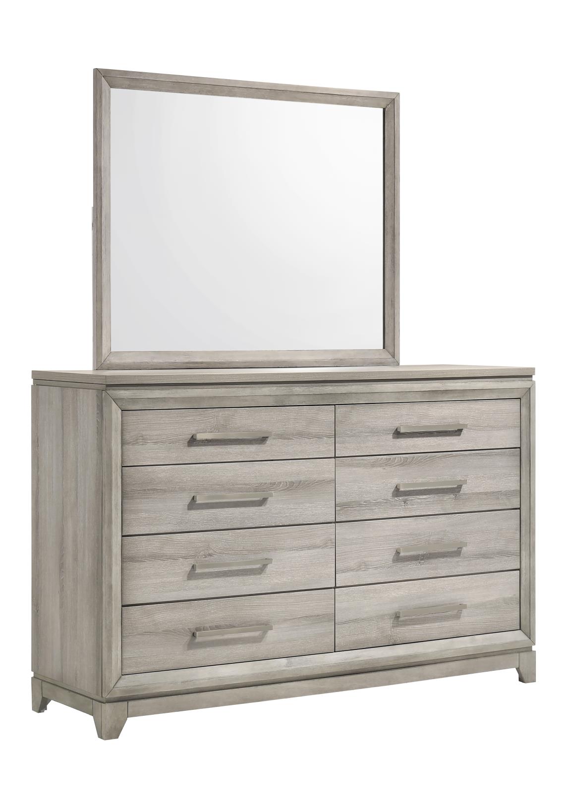 Azteria Gray King Bed, Dresser & Mirror — view 4