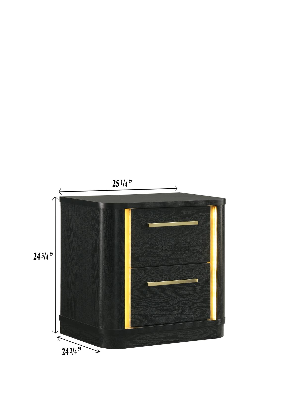 Olen Black King Bed, Dresser, Mirror, Chest & Nightstand — view 6