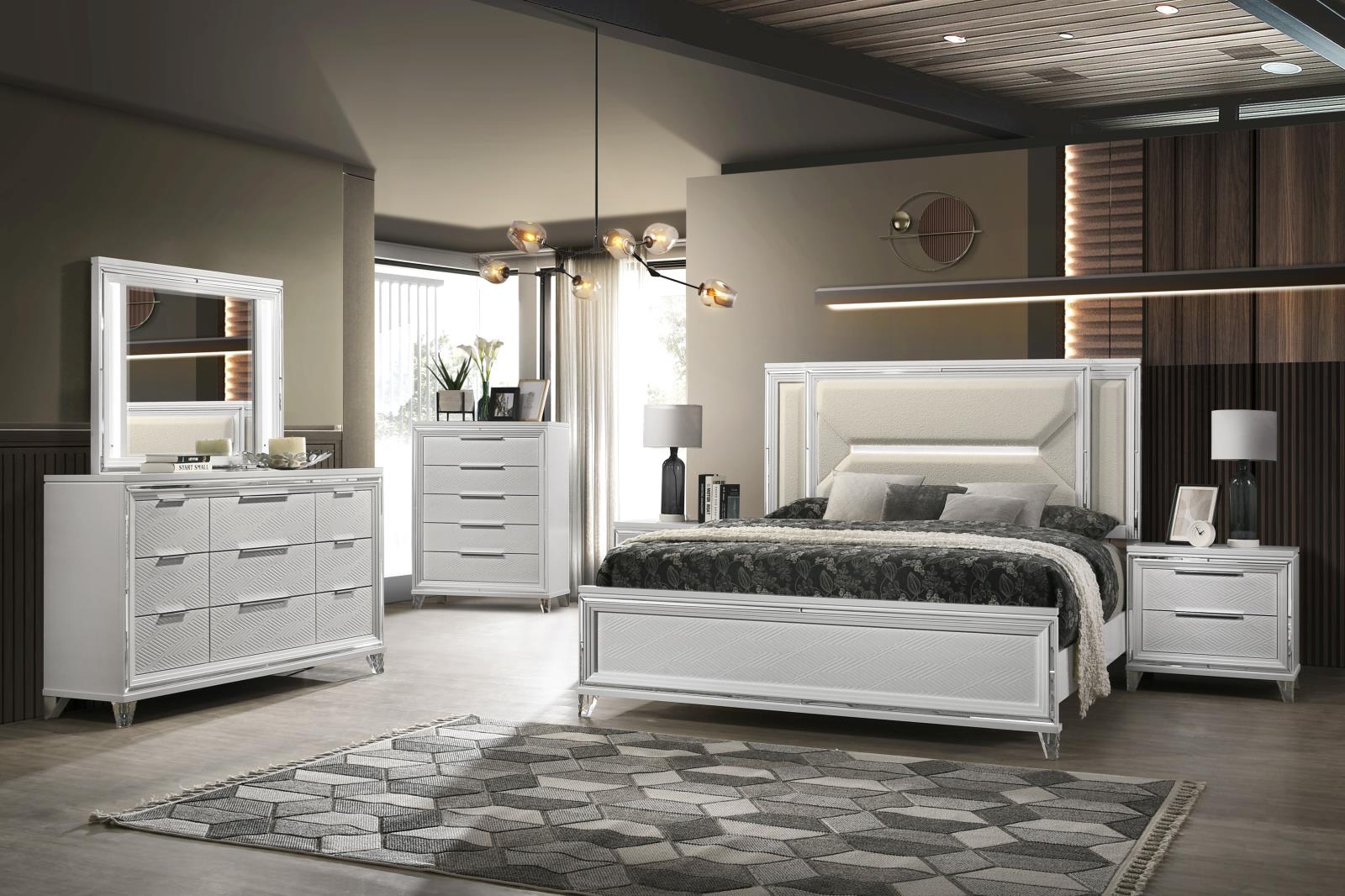 Lazare White 2-Drawer Nightstand — view 2