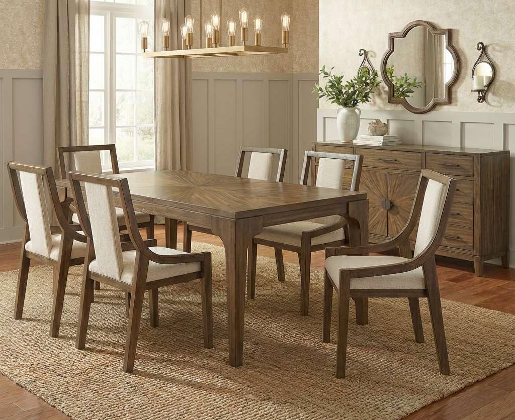 Langford Brown 7-Piece Dining Set