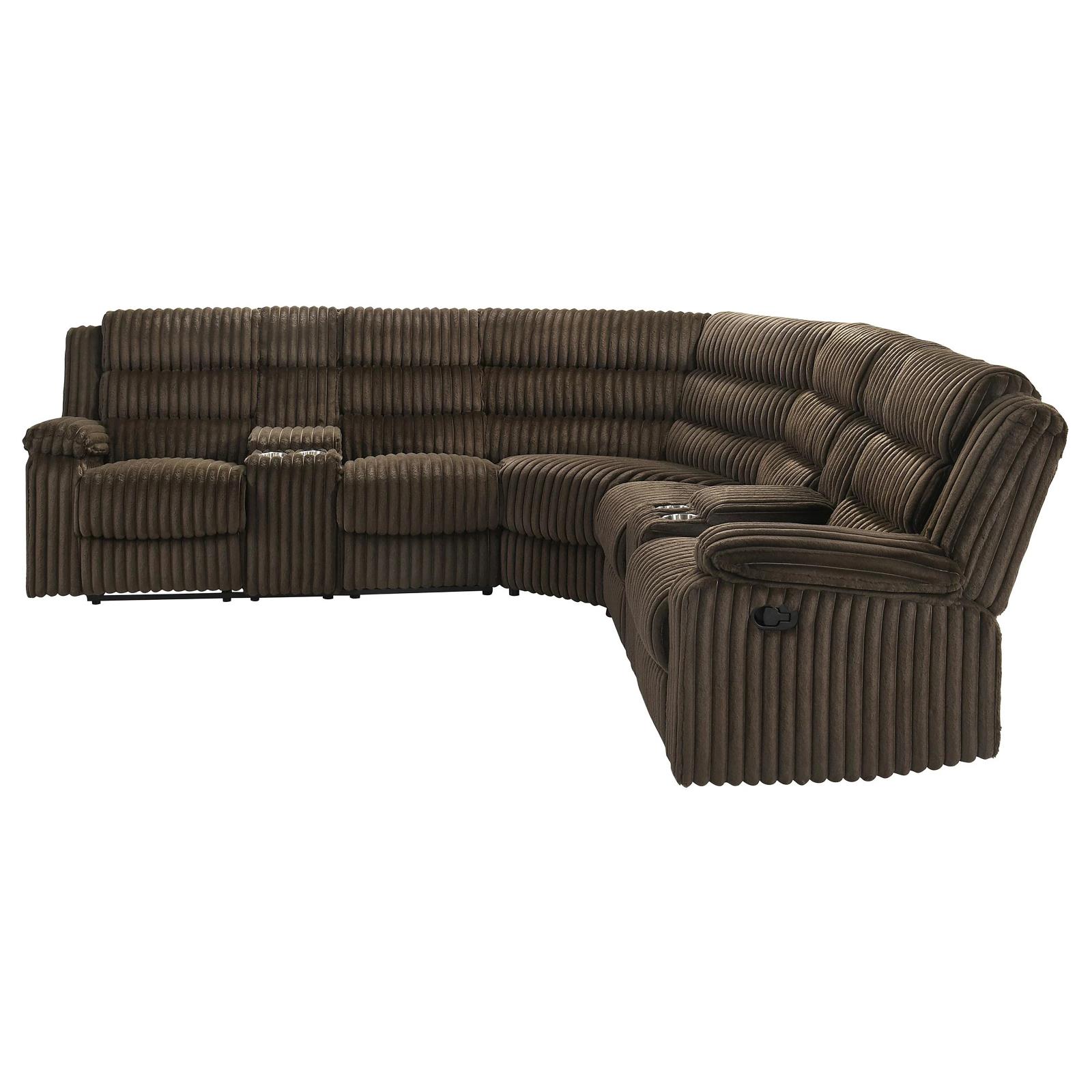 Nexus Brown Manual Recliner Sectional — view 5