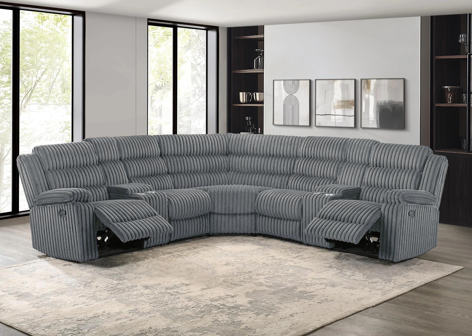 Nexus Gray Manual Recliner Sectional