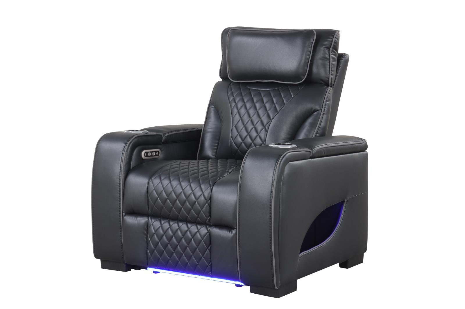 Rock Star Black Power Recliner with Power Headrest