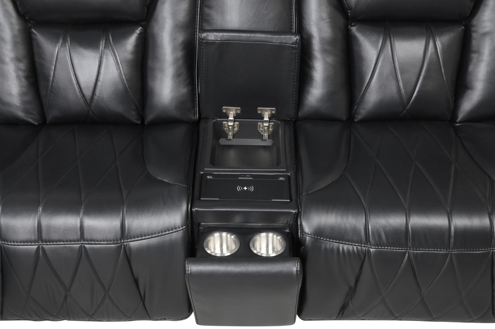 Apex Black Power Recliner Sectional with Power Headrest — view 5