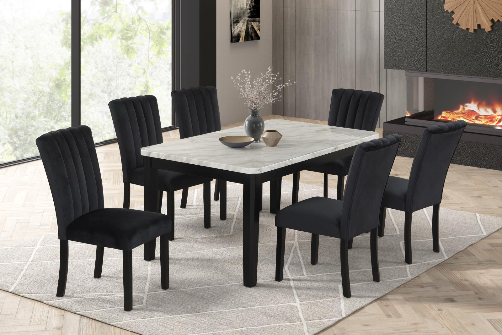 Eleanor 6-Piece Black Dining Set — view 2
