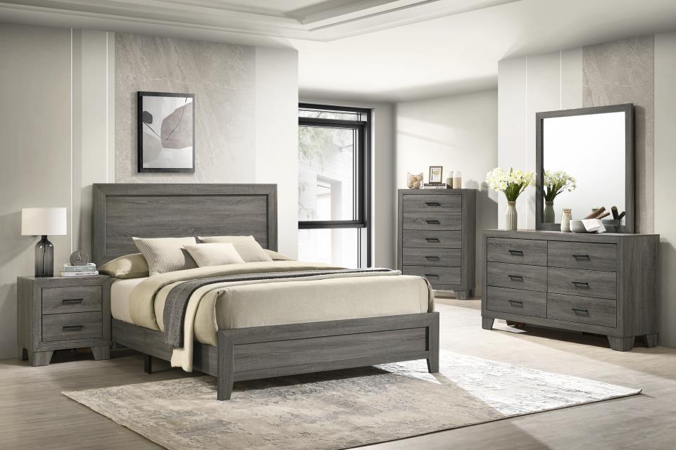Durham Gray 2-Drawer Nightstand