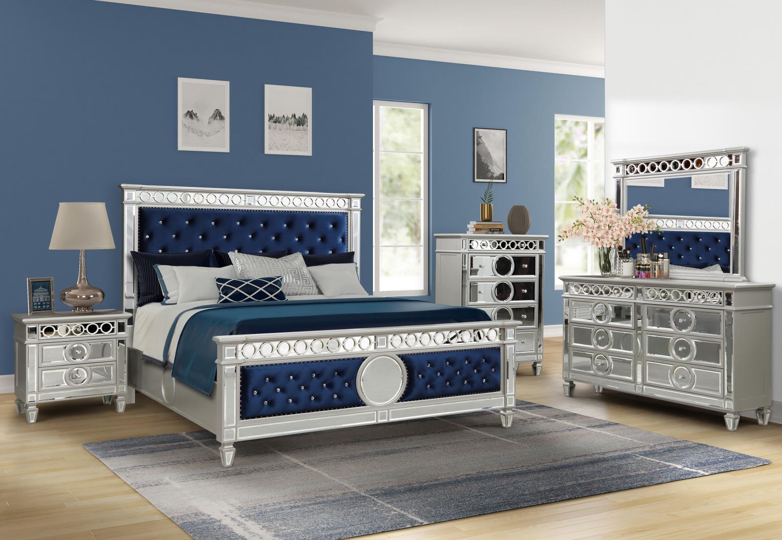 Sewanee Black Upholstered PU Queen Bed — view 2