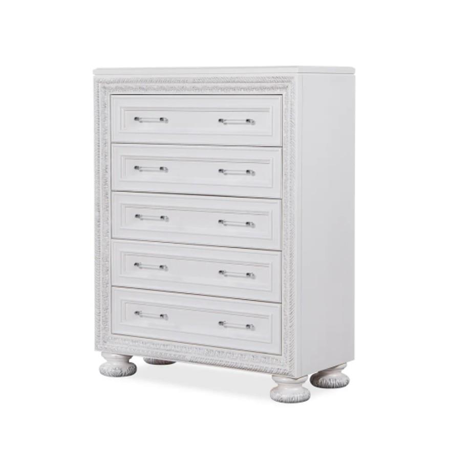 Regency Cream Queen Bed, Dresser, Mirror, Chest & Nightstand — view 6