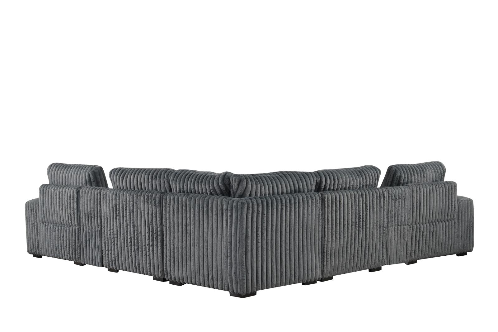 Vegas Gray Power Recliner Sectional with Storage Console — view 5